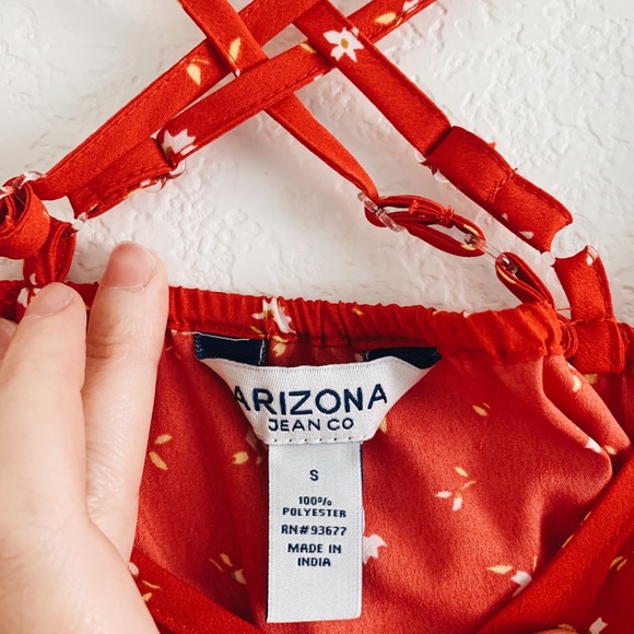 Red Floral Romper - Picture 4 of 4